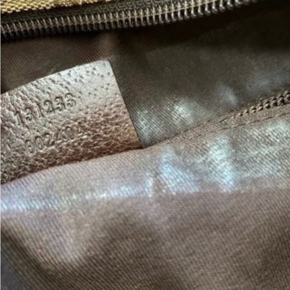 GUCCI Web Strap GG Monogram Zip Top Sherry Line Shopper Tote - Picture 4 of 12